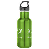 Love Runing hashtag slogan runners Waterfles (Voorkant)