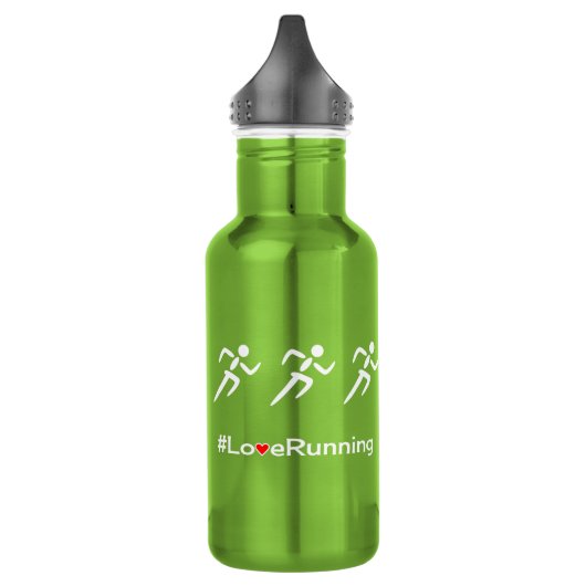 Love Runing hashtag slogan runners Waterfles (Links)
