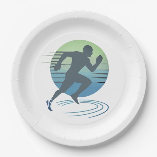 Love Running Marathon Competitief Runner-evenement Papieren Bordje (Voorkant)