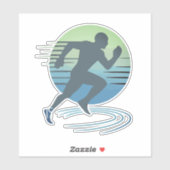 Love Running Marathon Competitief Runner-evenement Sticker (Vel)