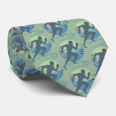 Love Running Marathon Competitieve Runner Blauw Gr Stropdas (Opgerold)