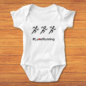 Love Running slogan runners Romper