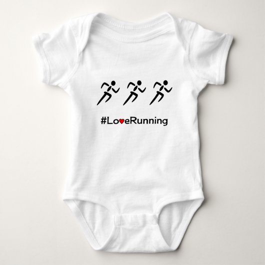Love Running slogan runners Romper (Voorkant)