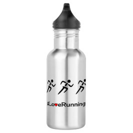 Love Running slogan runners Waterfles