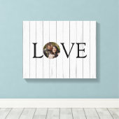 Love Rustic Photo Wood Canvas Afdruk (Insitu (Houten vloer))