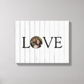 Love Rustic Photo Wood Canvas Afdruk (Voorkant)