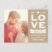 LOVE Rustic Shabby Chic | Briefkaart Datum opslaan (Voorkant)