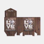 Love Rustic Woodland Photo Heart Lijst Monogram Bedankdoosjes (Uitgevouwen)