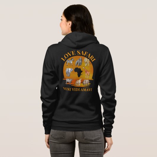 LOVE SAFARI Veni Vidi Amavi Familiegroep Reünie Hoodie (Achterkant volledig)