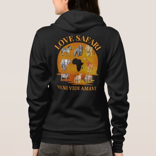 LOVE SAFARI Veni Vidi Amavi Familiegroep Reünie Hoodie (Achterkant)