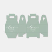 Love Sage Green Wedding Custom Names Bedankt Fav Bedankdoosjes (Uitgevouwen)