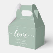 Love Sage Green Wedding Custom Names Bedankt Fav Bedankdoosjes (Voorkant Zijde)