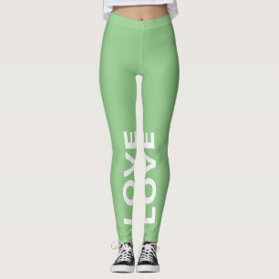 Love Sage Monochrome Classic Text Leggings
