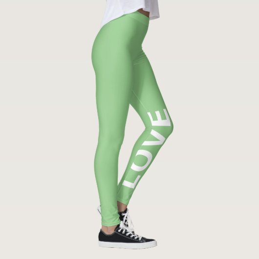 Love Sage Monochrome Classic Text Leggings (Rechts)