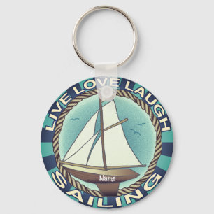 Love Sailboat Sleutelhanger