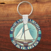 Love Sailboat Sleutelhanger (Voorkant)