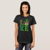 Love Saint Bernard Dog St Patricks Day T-shirt (Voorkant volledig)