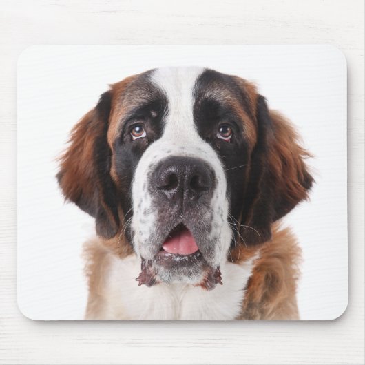 Love Saint Bernard Puppy Dog Mousepad Muismat (Voorkant)