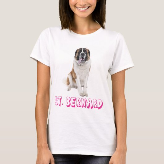 Love Saint Bernard Puppy Dog T-Shirt (Voorkant)