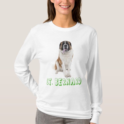 Love Saint Bernard Puppy Dog T-Shirt (Voorkant)