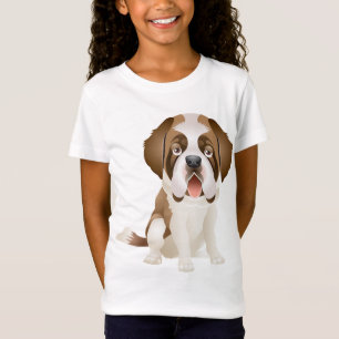 Love Saint Bernard Puppy Dog Tee Shirt
