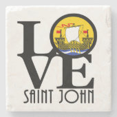 LOVE Saint John New Brunswick Stenen Onderzetter (Voorkant)