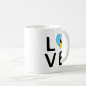 Love - Saint Lucia Flag Koffiemok (Voorkant rechts)