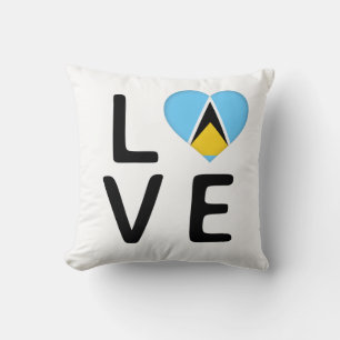 Love - Saint Lucia Flag Kussen