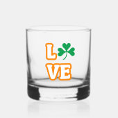 "LOVE" (SAINT PATRICK'S EDITION) Rocks Glass Whisky Glas (Voorkant)