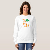 "LOVE" (SAINT PATRICK'S EDITION) Vrouwen Sweatshir Trui (Voorkant volledig)
