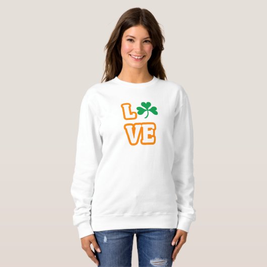 "LOVE" (SAINT PATRICK'S EDITION) Vrouwen Sweatshir Trui (Voorkant volledig)