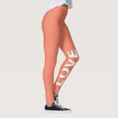 Love Salmon Monochrome Classic Text Leggings (Rechts)