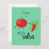 Love Salsa Dancing Humorous Schattige Eten Quote Briefkaart (Voorkant / Achterkant)