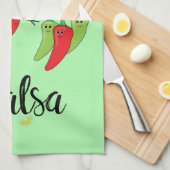 Love Salsa Dancing Humorous Schattige Eten Slogan Theedoek (Quarter Fold)