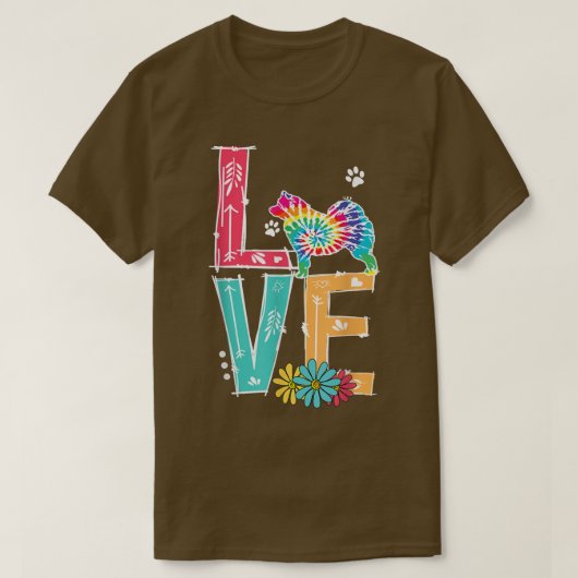 Love Samoyed Tie Dye Rainbow Samoyed Lover T-shirt (Design voorkant)
