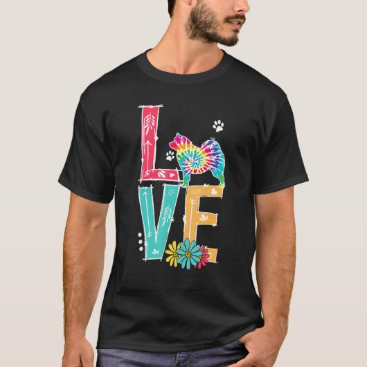 Love Samoyed Tie Dye Rainbow Samoyed T-shirt (Voorkant)
