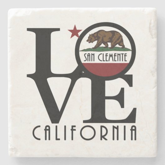 LOVE San Clemente California Stenen Onderzetter (Voorkant)