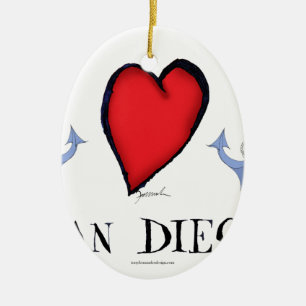 love san diego keramisch ornament