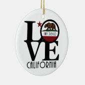 LOVE San Diego Keramisch Ornament (Rechts)