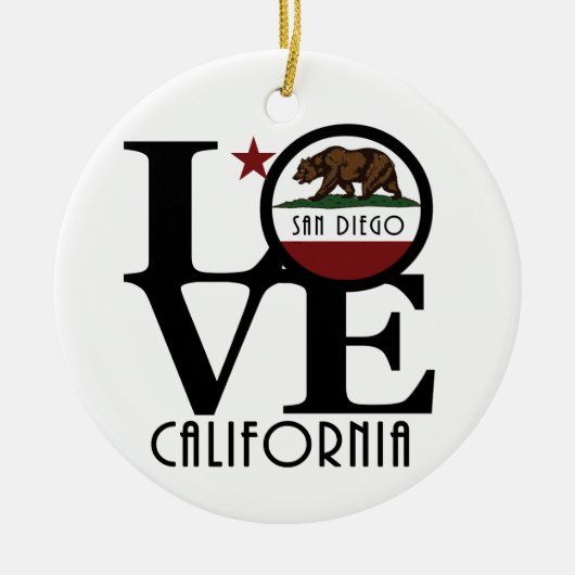 LOVE San Diego Keramisch Ornament (Voorkant)