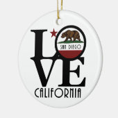 LOVE San Diego Keramisch Ornament (Links)