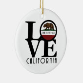 LOVE San Francisco Keramisch Ornament (Rechts)