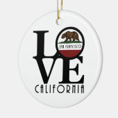 LOVE San Francisco Keramisch Ornament (Links)