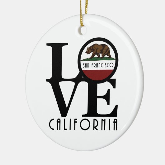 LOVE San Francisco Keramisch Ornament (Links)