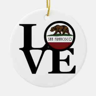 LOVE San Francisco Keramisch Ornament