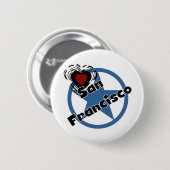 Love San Francisco Ronde Button 5,7 Cm (Voorkant /achterkant)