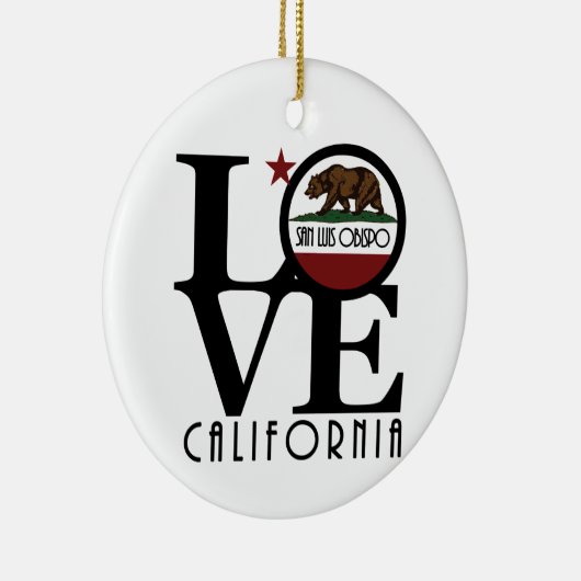 LOVE San Luis Obispo Keramisch Ornament (Rechts)