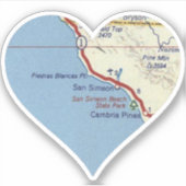 Love San Simeon CA Sticker (Voorkant)
