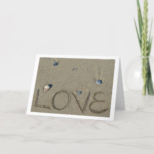 Love Sand Writing Beach Kaart