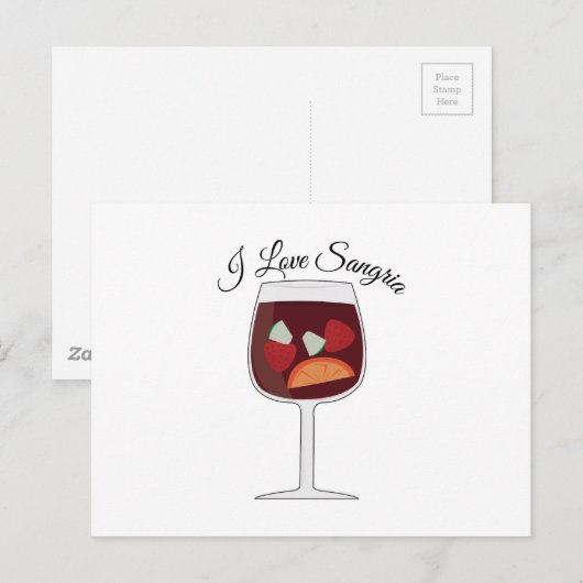 Love Sangria Briefkaart (Voorkant / Achterkant)